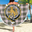 1sttheworld Blanket - MacPherson Dress Ancient Clan Tartan Crest Tartan Beach Blanket A7 | 1sttheworld