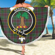 1sttheworld Blanket - Crosbie Clan Tartan Crest Tartan Beach Blanket A7 | 1sttheworld