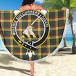 1sttheworld Blanket - MacMillan Old Modern Clan Tartan Crest Tartan Beach Blanket A7 | 1sttheworld