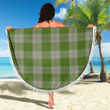 1sttheworld Blanket - Cunningham Dress Green Dancers Tartan Beach Blanket A7 | 1sttheworld