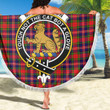 1sttheworld Blanket - MacPherson Modern Clan Tartan Crest Tartan Beach Blanket A7 | 1sttheworld