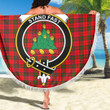 1sttheworld Blanket - Grant Modern Clan Tartan Crest Tartan Beach Blanket A7 | 1sttheworld