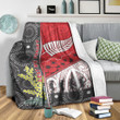 1sttheworld Blanket - Australia Indigenous & New Zealand Maori Anzac (Red) Premium Blanket