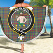 1sttheworld Blanket - Shaw Green Modern Clan Tartan Crest Tartan Beach Blanket A7 | 1sttheworld
