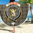 1sttheworld Blanket - Stewart Hunting Weathered Clan Tartan Crest Tartan Beach Blanket A7 | 1sttheworld