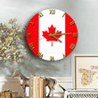 1sttheworld Clock - Flag of Canada Wooden Clock A7 | 1sttheworld