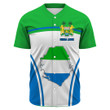1sttheworld Clothing - Sierra Leone Active Flag Baseball Jersey A35