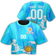 1sttheworld Clothing - (Custom) Argentina Football Fan - Croptop T-shirt A7 | 1sttheworld