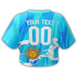 1sttheworld Clothing - (Custom) Argentina Football Fan - Croptop T-shirt A7 | 1sttheworld