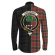1sttheworld Clothing - Anderson of Arbrake Clan Tartan Crest Long Sleeve Button Shirt - The Half A7