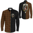 1sttheworld Clothing - Ainslie Clan Tartan Crest Long Sleeve Button Shirt - The Half A7 | 1sttheworld