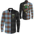 1sttheworld Clothing - Anderson Ancient Clan Tartan Crest Long Sleeve Button Shirt - The Half A7 | 1sttheworld
