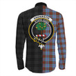 1sttheworld Clothing - Anderson Modern Clan Tartan Crest Long Sleeve Button Shirt - The Half A7