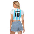 1sttheworld Clothing - Argentina Sport Style - Women's Raglan Cropped T-shirt A95 | 1sttheworld