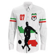 1sttheworld Clothing - Mexico Soccer Jersey Style Violet - Long Sleeve Button Shirt A95 | 1sttheworld