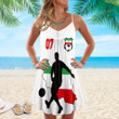 1sttheworld Clothing - Mexico Soccer Jersey Style Violet - Strap Summer Dress A95 | 1sttheworld