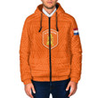 1sttheworld Clothing - Netherlands Soccer Jersey Style - Hooded Padded Jacket A95 | 1sttheworld