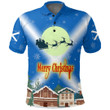 1sttheworld Xmas Clothing - Scotland Polo Shirt Merry Christmas A95