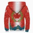 1sttheworld Xmas Clothing - Canada Sherpa Hoodie Merry Christmas A95