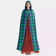 1sttheworld Clothing - Flower Of Scotland Tartan Unisex Hooded Cloak A7