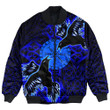 1sttheworld Clothing - Viking Raven and Compass - Blue Version - Bomber Jackets A95 | 1sttheworld