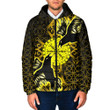 1sttheworld Clothing - Viking Raven and Compass - Gold Version - Hooded Padded Jacket A95 | 1sttheworld