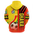 1sttheworld Sport - Ghana Soccer Zip Hoodie A35