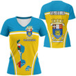 1sttheworld Clothing - Saint Pierre and Miquelon Active Women V-neck T-shirts A35