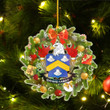 1stIreland USA Ornament  - Bayard American Family Crest Custom Shape Ornament - Christmas Fir Wreath A7 | 1stIreland