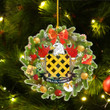 1stIreland USA Ornament  - Ballou American Family Crest Custom Shape Ornament - Christmas Fir Wreath A7 | 1stIreland