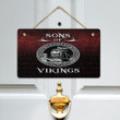 1sttheworld Hanging Door Sign - Sons of Vikings Hanging Door Sign A7