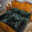 1sttheworld Quilt Bed Set - Fenrir Wolf Norse Futhark Runes Viking Mythology Ragnarok Green Quilt Bed Set A7