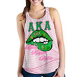 1sttheworld Clothing - (Custom) AKA Lips Racerback Tank A7 | 1sttheworld.store