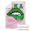 1sttheworld Premium Blanket - (Custom) AKA Sororities Lips - Special Version Premium Blanket A7