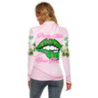 1sttheworld Clothing - (Custom) AKA Lips Women's Stretchable Turtleneck Top A7 | 1sttheworld.store