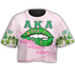 1sttheworld Clothing - AKA Lips Croptop T-shirt A7 | 1sttheworld.store