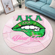 1sttheworld Round Carpet - (Custom) AKA Sororities Lips - Special Version Round Carpet A7