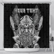 1sttheworld Shower Curtain - (Custom) Odin And Wolf Viking Shower Curtain | 1sttheworld
