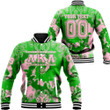 (Custom) 1sttheworld Clothing - AKA Paisley Bandana Tie Dye Style Baseball Jackets A7 | 1sttheworld.store