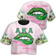 1sttheworld Clothing - AKA Lips Croptop T-shirt A7 | 1sttheworld.store