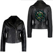 1sttheworld Jacket - Abercrombie Clan Tartan Crest Women's Leather Jacket - Scratches Style A7 | 1sttheworld