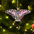 1sttheworld Ornament - Barlow Irish Family Crest Custom Shape Ornament - Pink Butterfly with Flowers A7 | 1sttheworld