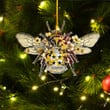 1sttheworld Ornament - Glennon or Glenane Irish Family Crest Custom Shape Ornament - Bee Decorated with Flowers A7 | 1sttheworld