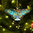 1sttheworld Ornament - Kiner German Family Crest Custom Shape Ornament - Blue Butterfly A7 | 1sttheworld