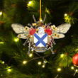 1sttheworld Ornament - Slaughter American Family Crest Custom Shape Ornament - Bee Decorated with Flowers A7 | 1sttheworld
