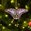 1sttheworld Ornament - House of O KENNEDY Irish Family Crest Custom Shape Ornament - Pink Butterfly with Flowers A7 | 1sttheworld