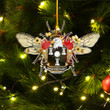 1sttheworld Ornament - Winston American Family Crest Custom Shape Ornament - Bee Decorated with Flowers A7 | 1sttheworld
