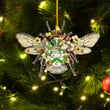 1sttheworld Ornament - Foster Irish Family Crest Custom Shape Ornament - Bee Decorated with Flowers A7 | 1sttheworld