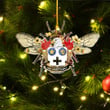1sttheworld Ornament - Van Zandt American Family Crest Custom Shape Ornament - Bee Decorated with Flowers A7 | 1sttheworld