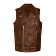 1sttheworld Clothing - Viking I like Vikings, Cats, and Maybe Two and a Half People Leather Sleeveless Biker Jacket A35